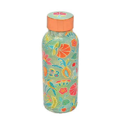 Mughal Printed  Pure Copper Water Bottle 950 ml