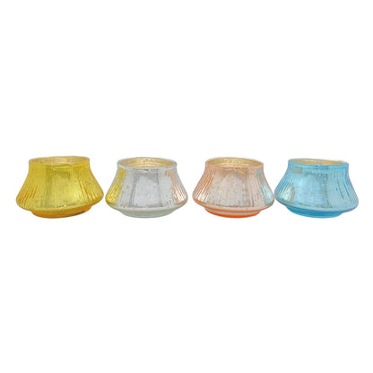 Mango Homes  Mercury Tealight Glass Candle Holder(Multicolour)Perfect for Home Decor