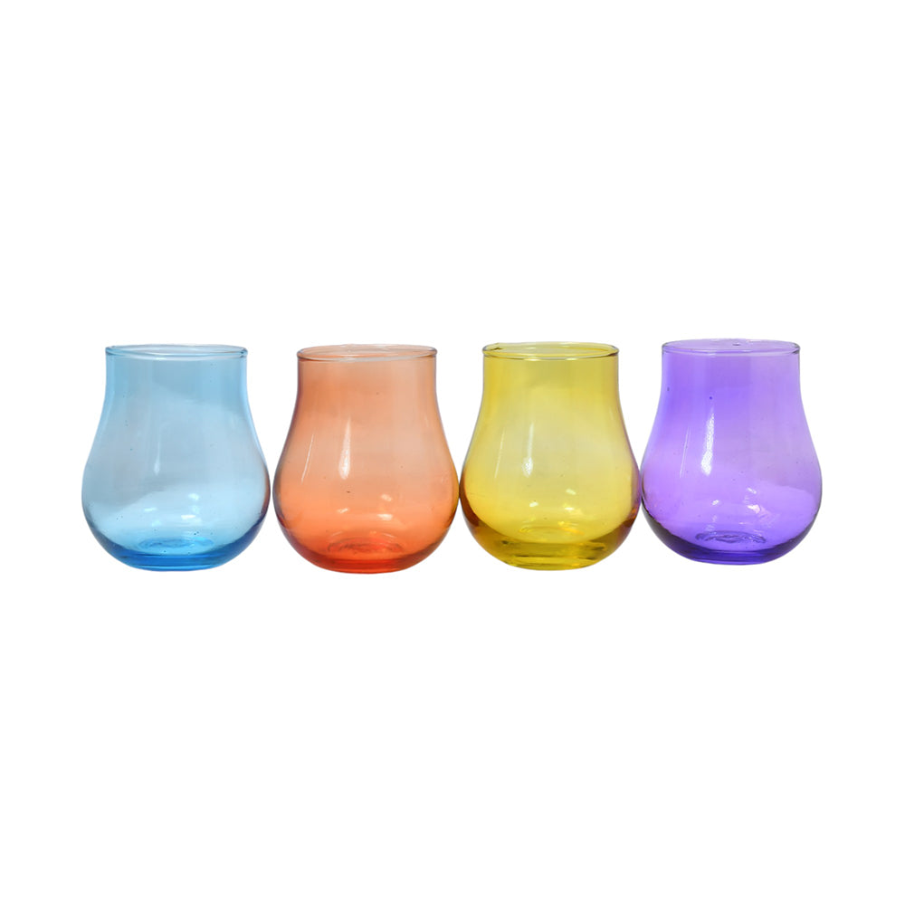 Mango Homes Tealight Glass Candle Holder(Multicolour)Perfect for Home Decor