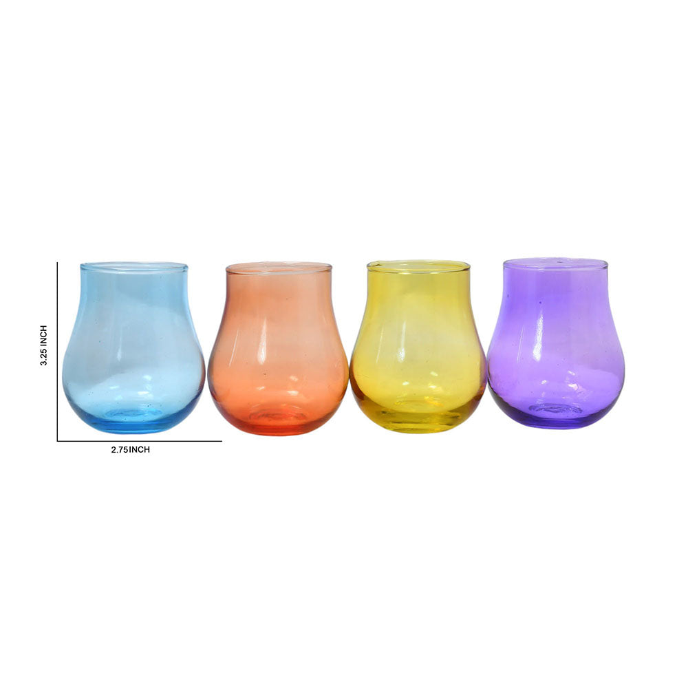 Mango Homes Tealight Glass Candle Holder(Multicolour)Perfect for Home Decor