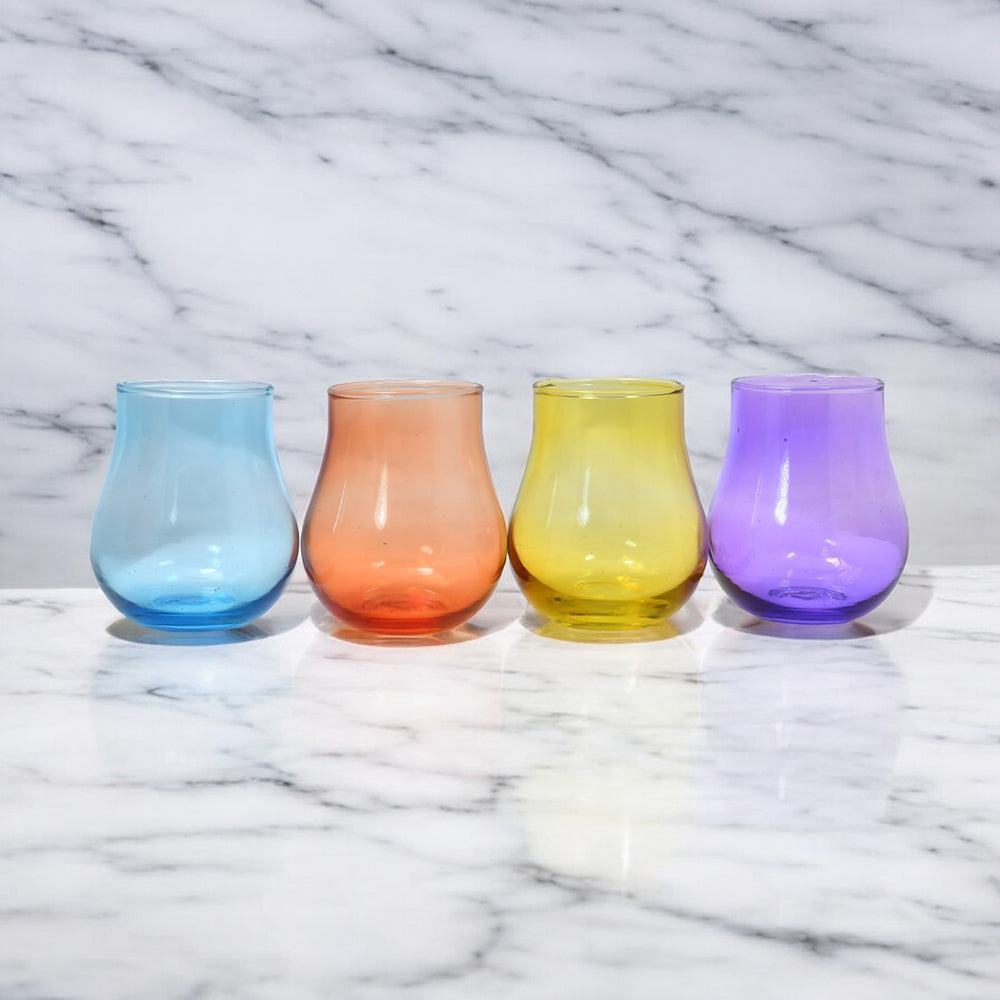 Mango Homes Tealight Glass Candle Holder(Multicolour)Perfect for Home Decor