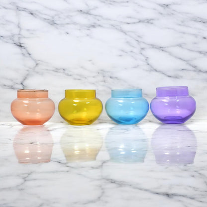 Mango Homes Plain Tealight Glass Candle Holder(Multicolour)Perfect for Home Decor