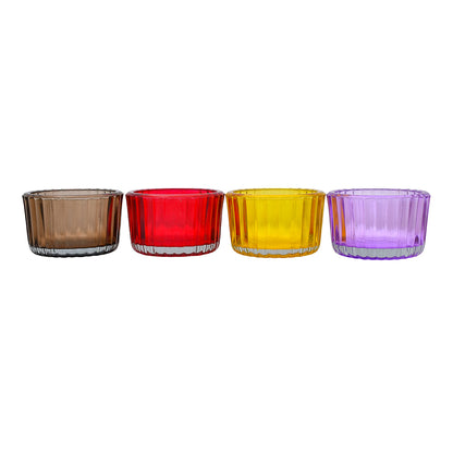 Mango Homes Designer Small Tealight Glass Candle Holder(Multicolour)Perfect for Home Decor