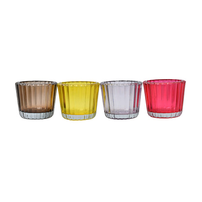 Mango Homes Designer  Tealight Glass Candle Holder(Multicolour)Perfect for Home Decor