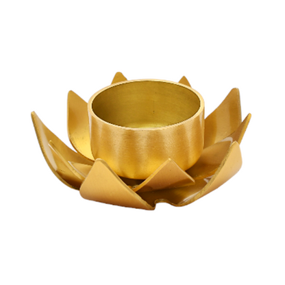 Mango Homes Metal Tea Light Holder Lotus (Golden /Red /Rose Gold) For Home Decor