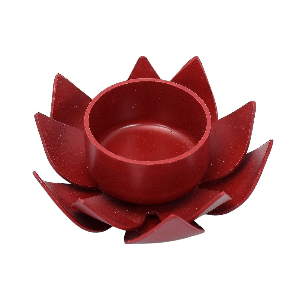 RED LOTUS TEA LIGHT HOLDER