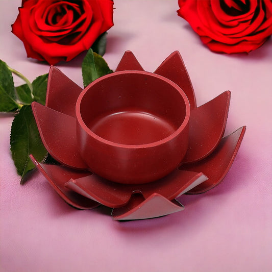 RED LOTUS TEA LIGHT HOLDER