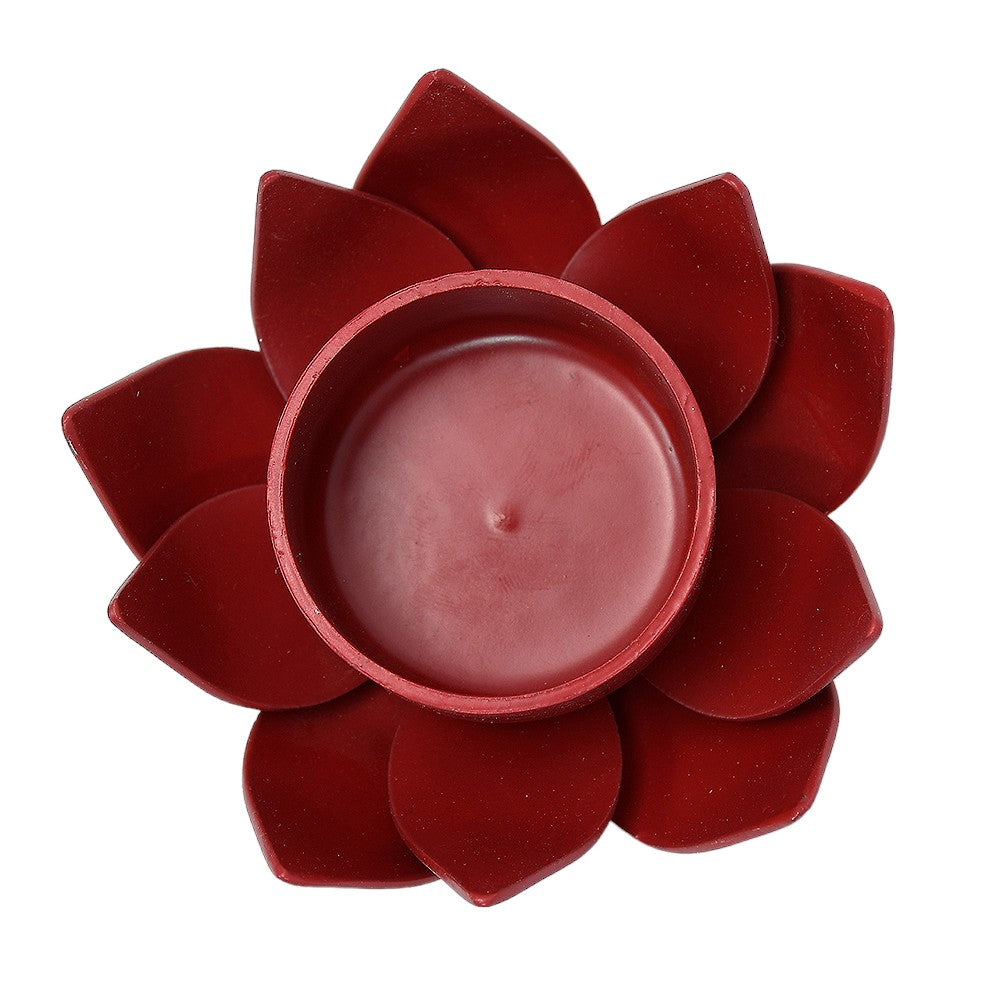 RED LOTUS TEA LIGHT HOLDER