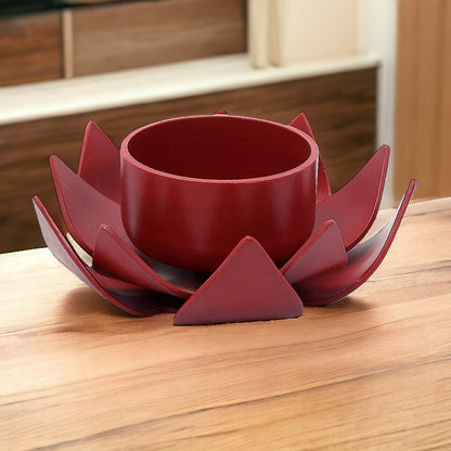 RED LOTUS TEA LIGHT HOLDER