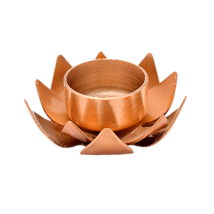 ROSE GOLD LOTUS TEA LIGHT HOLDER