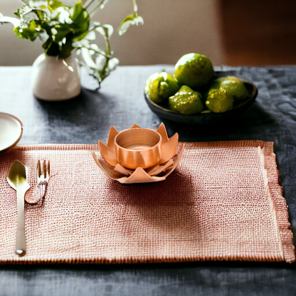 ROSE GOLD LOTUS TEA LIGHT HOLDER