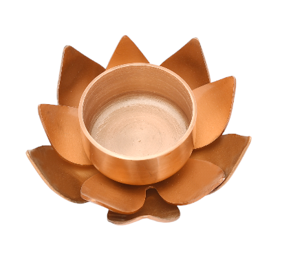 ROSE GOLD LOTUS TEA LIGHT HOLDER