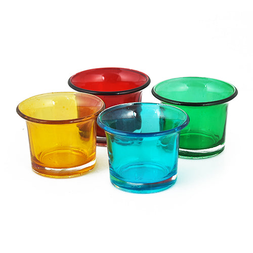 Mango Homes Multicolor Glass Votive Tealight Candle Holders Perfect for Home Decor
