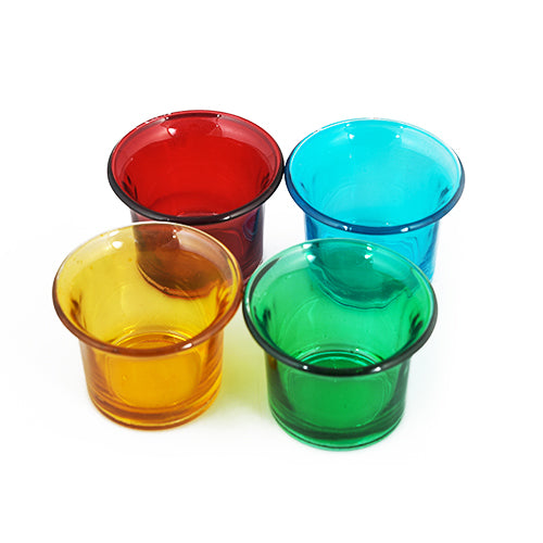 Mango Homes Multicolor Glass Votive Tealight Candle Holders Perfect for Home Decor