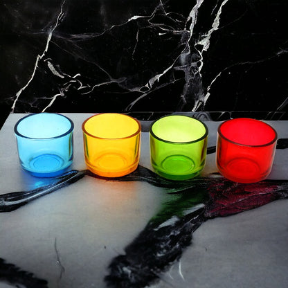 Mango Homes Votive Tealight Glass Candle Holder(Multicolour)Perfect for Home Decor