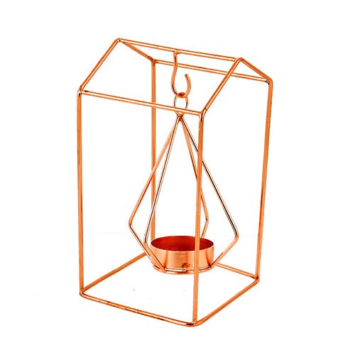Mango Homes Metal Tea Light Candle Holder Stand(Hut Shape) for Home Decor