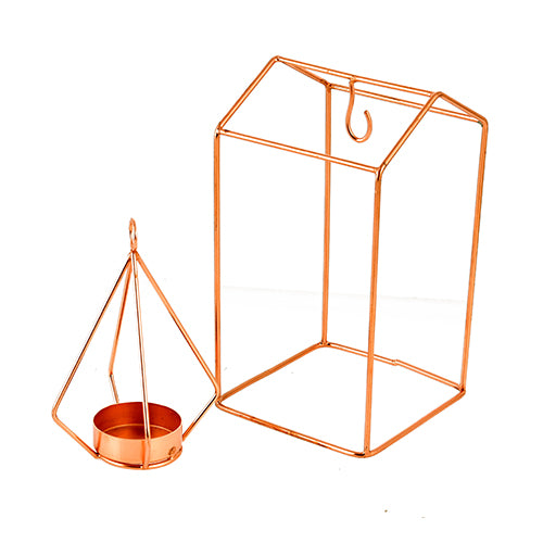 Mango Homes Metal Tea Light Candle Holder Stand(Hut Shape) for Home Decor