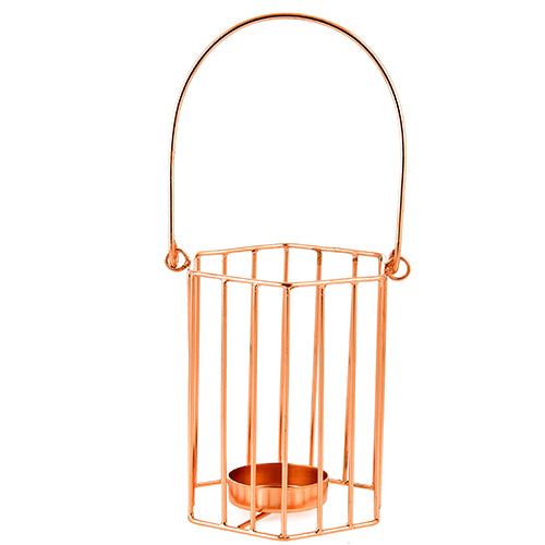 Mango Homes Metal Tea Light Candle Holder (Lining Basket) with Hanging Stand for Home Decor