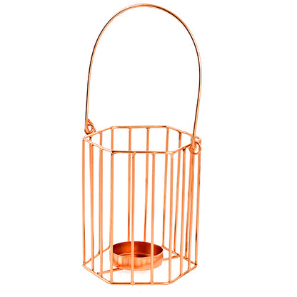 Mango Homes Metal Tea Light Candle Holder (Lining Basket) with Hanging Stand for Home Decor