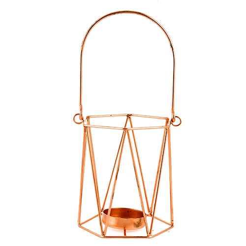 Mango Homes Metal Tea Light Candle Holder (Basket) with Hanging Stand for Home Decor