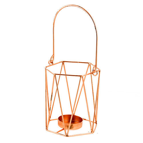 Mango Homes Metal Tea Light Candle Holder (Basket) with Hanging Stand for Home Decor
