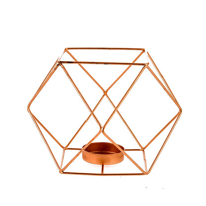 Mango Homes Metal Tea Light Candle Holder (Diamond shape) for Home Decor