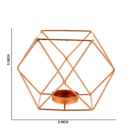 Mango Homes Metal Tea Light Candle Holder (Diamond shape) for Home Decor