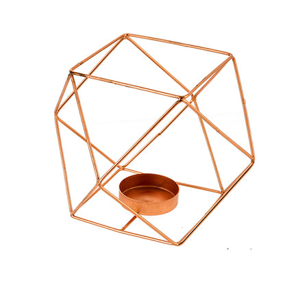 Mango Homes Metal Tea Light Candle Holder (Diamond shape) for Home Decor