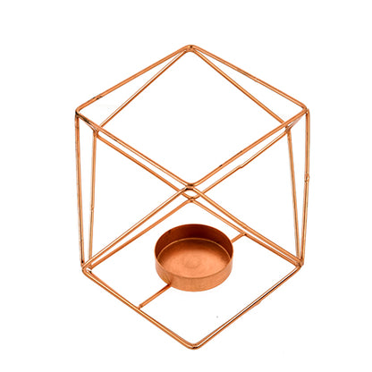 Mango Homes Metal Tea Light Candle Holder (Diamond shape) for Home Decor