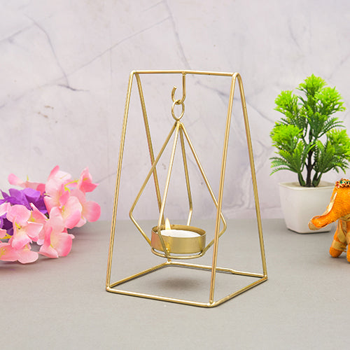 Mango Homes Metal Tea Light Candle Holder Stand( Geometrical) Perfect for Home Decor