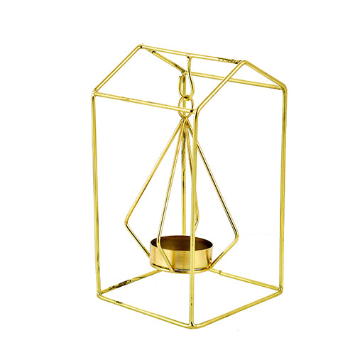 Mango Homes Metal Tea Light Candle Holder Stand(Hut Shape) for Home Decor