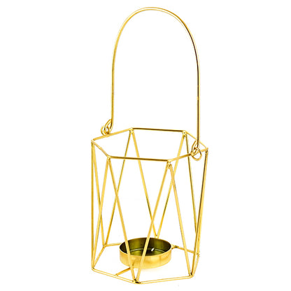 Mango Homes Metal Tea Light Candle Holder (Basket) with Hanging Stand for Home Decor