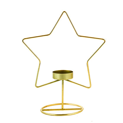 Mango Homes Metal Tea Light Candle Holder Stand(Star Shape) for Home Decor