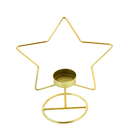 Mango Homes Metal Tea Light Candle Holder Stand(Star Shape) for Home Decor