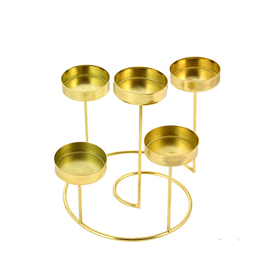 Mango Homes Metal Tea Light Candle Holder Stand for Home Decor(GOLD)