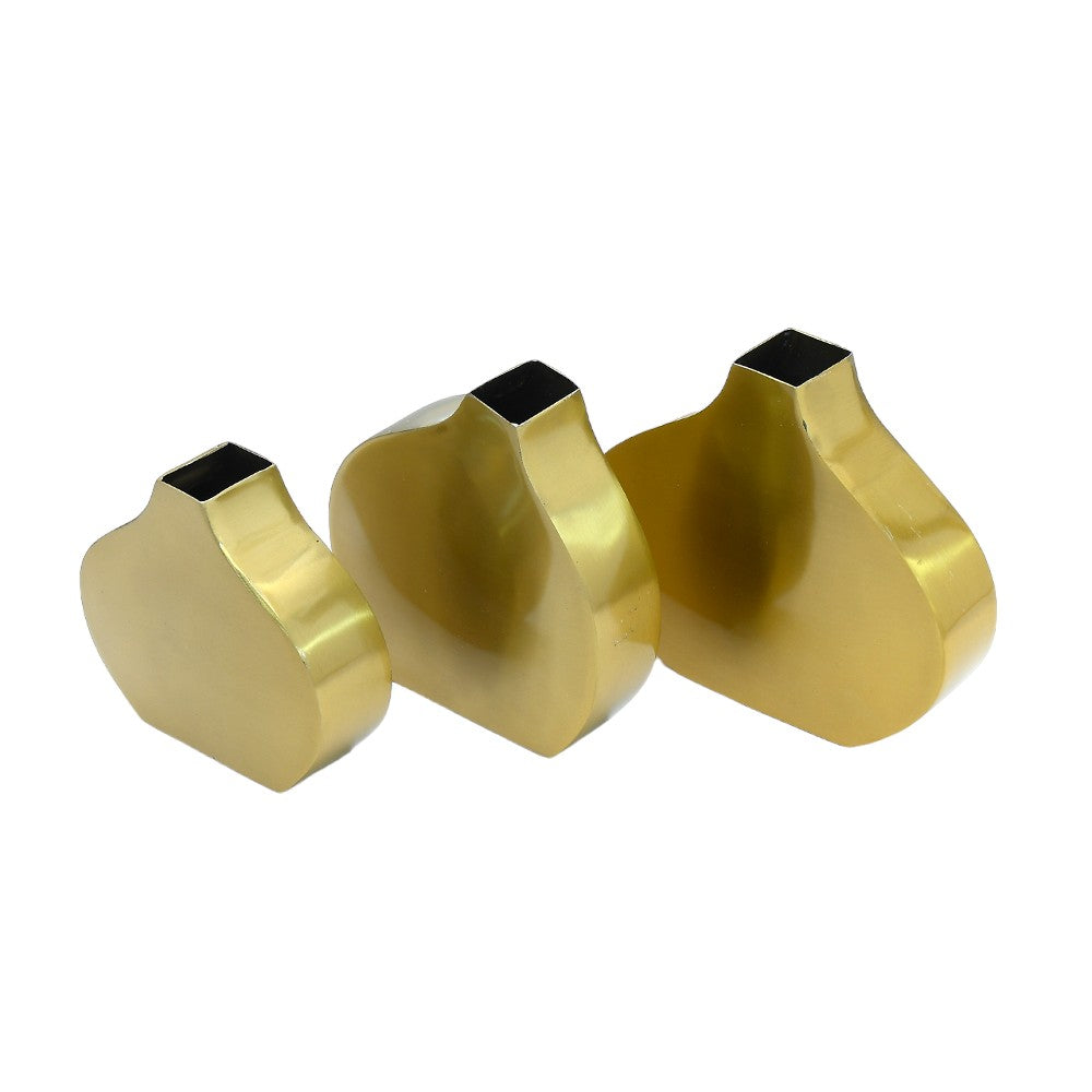 Mango Homes Brilliance Handcrafted Golden Floral Vases