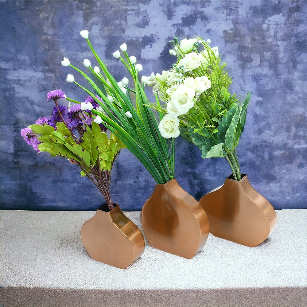 Mango Homes Brilliance Handcrafted Copper Floral Vases