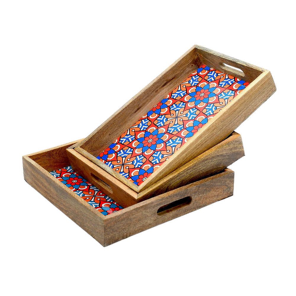 Mango Homes Mango Wood Handle Tray