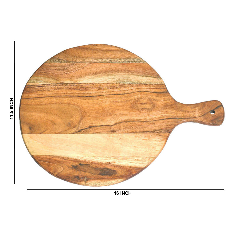 Mango Homes Wooden Round Platter (Anti Bacterial)