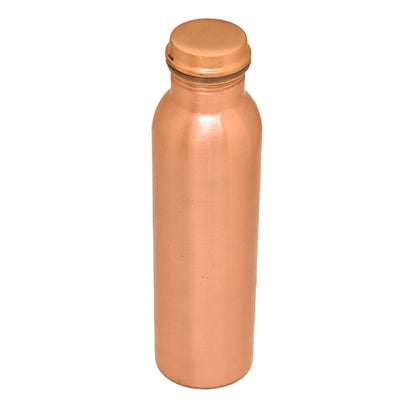 Pure Copper Water Bottle With Plain Design