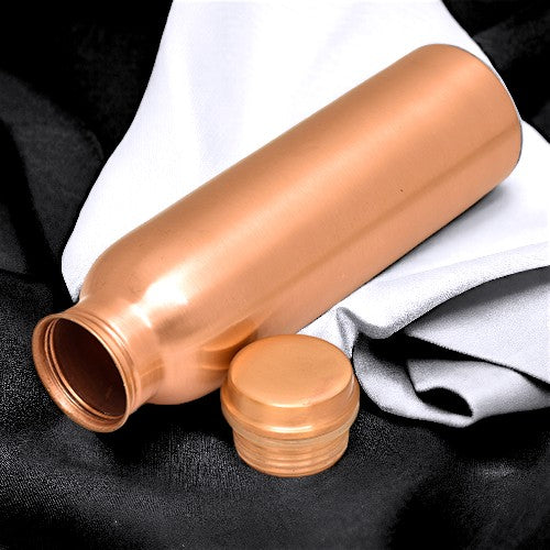 Pure Copper Water Bottle With Plain Design