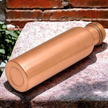 Pure Copper Water Bottle With Plain Design