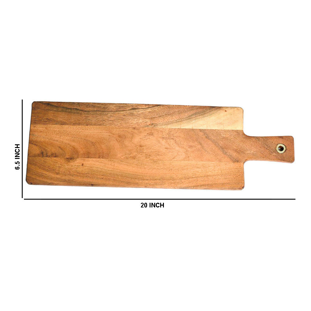 Mango Homes Wooden Platter With Handle (Anti Bacterial)