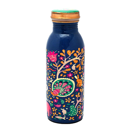 Pure Copper Water Bottle 500ml ( Meena Printed)