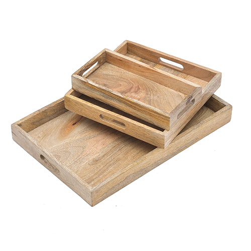 Mango Homes Mango Wood Plain Tray