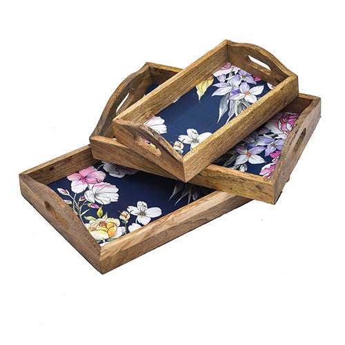 Mango Homes Mango Wood Rectangular Tray