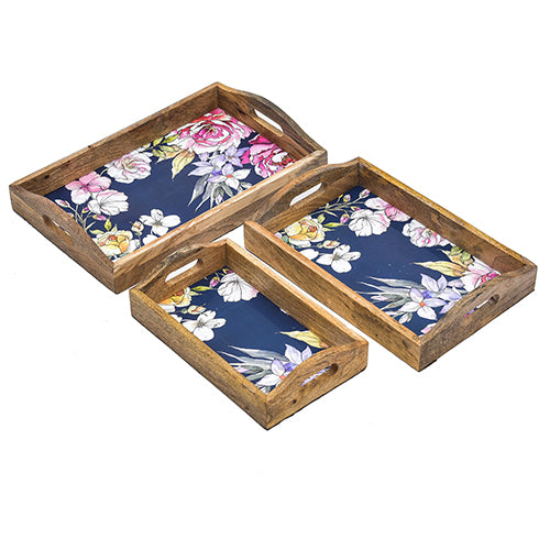 Mango Homes Mango Wood Rectangular Tray