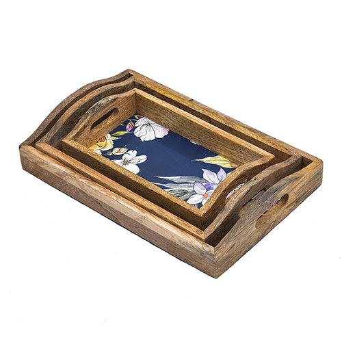 Mango Homes Mango Wood Rectangular Tray