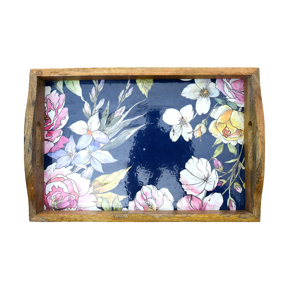 Mango Homes Mango Wood Rectangular Tray