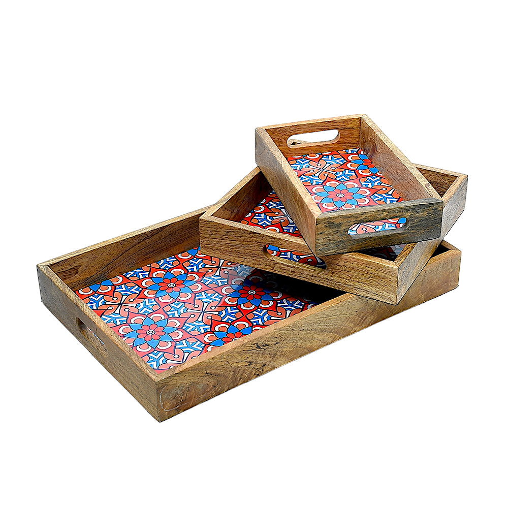 Mango Homes Mango Wood Handle Tray